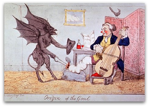 Gout Devil Torching Aristocrats Foot