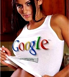 Sexy Girl in Google T-shirt