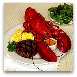 Foods Rich in Purines - Lobster & Steak