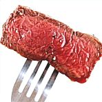 Uric Acid Diet - Bite of Steak on a Fork