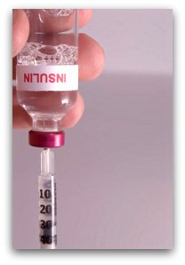 Filling Syringe from Insulin Bottle