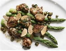sweetbreads and asparagus